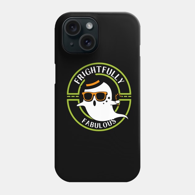 Frightfully Fabulous Ghost: Halloween Style V2 Phone Case by SeleneWitchStore