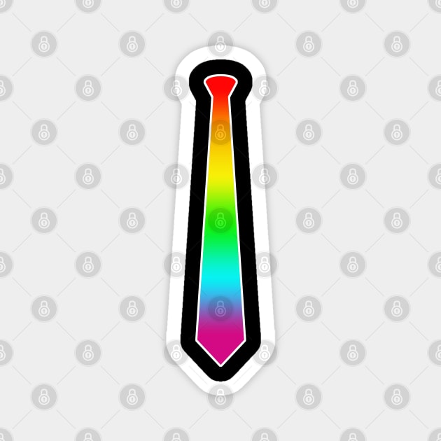 LGBT Rainbow Neck Tie Magnet by aaallsmiles