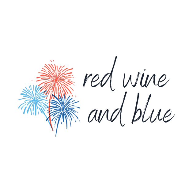 Red Wine Bleu Wine - Funny Wine Lover Quote by Grun illustration 