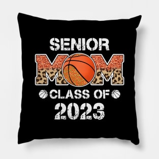 Senior Mom Class Of 2023 Leopard Basketball Pillow