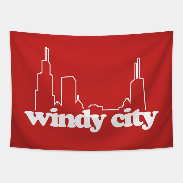 Windy City Chicago Tapestry by MikeSolava