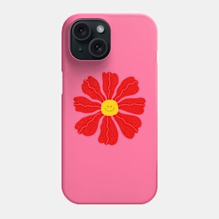 Smiley face flower Phone Case