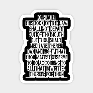 Joshua 1:8 Magnet