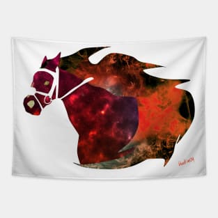 Space Race Horse Tapestry