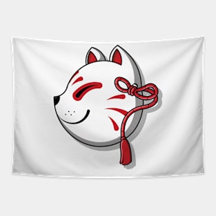 Japanese kitsune mask Tapestry