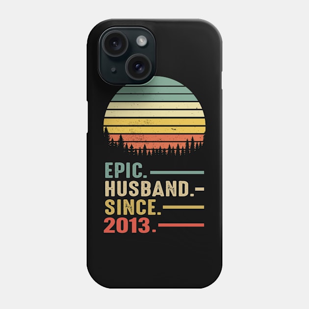 Epic Husband Since 2013 Vintage retro 8 years Marriage Anniversary Phone Case by Moe99