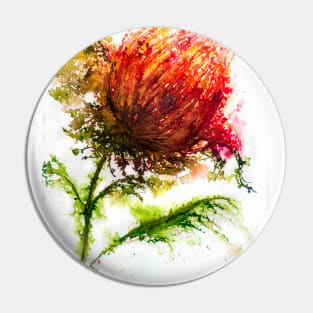 Crazy Red Flower Pin