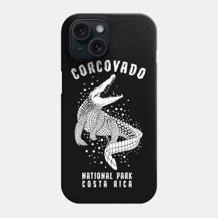 Crocodile Silhouette | Costa Rica | Corcovado National Park Phone Case