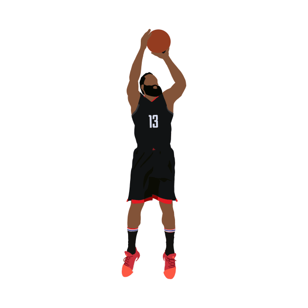 James Harden in Black Hou Rockets Uni by ActualFactual