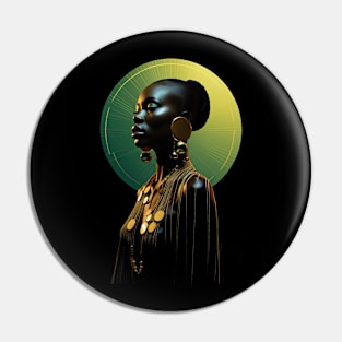 African Goddess Pin