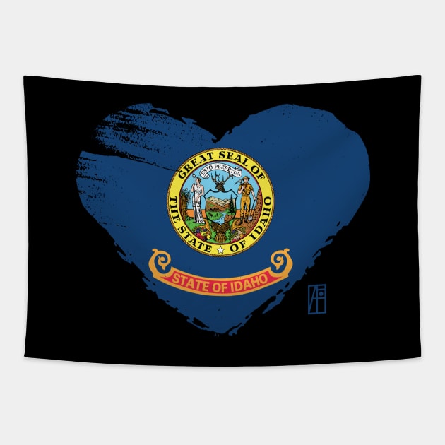 U.S. State - I Love Idaho - Idaho Flag Tapestry by ArtProjectShop