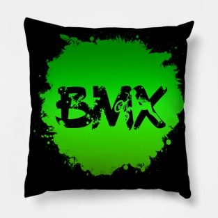 Grunge BMX Splatter for Men Women Kids & Bike Riders Pillow