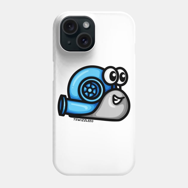 Turbo Snail (Version 1) - Blue / Gray Phone Case by hoddynoddy