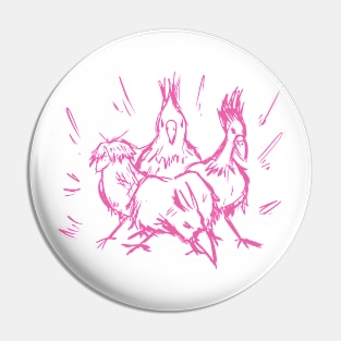 The Bad Birds (Pink) Pin