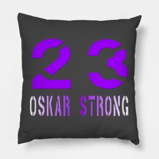 oskar strong 23 Pillow