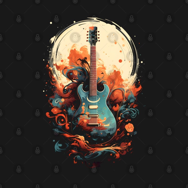 Guitar Moon Color by Nerd_art