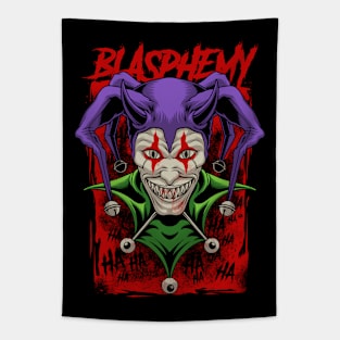 Horror Clown Halloween Theme Tapestry