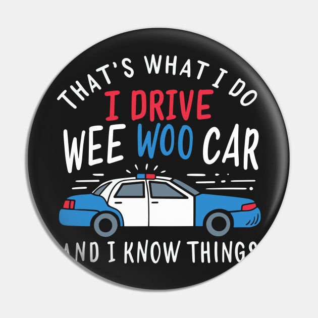 POLICE: Wee Woo Car Pin by woormle