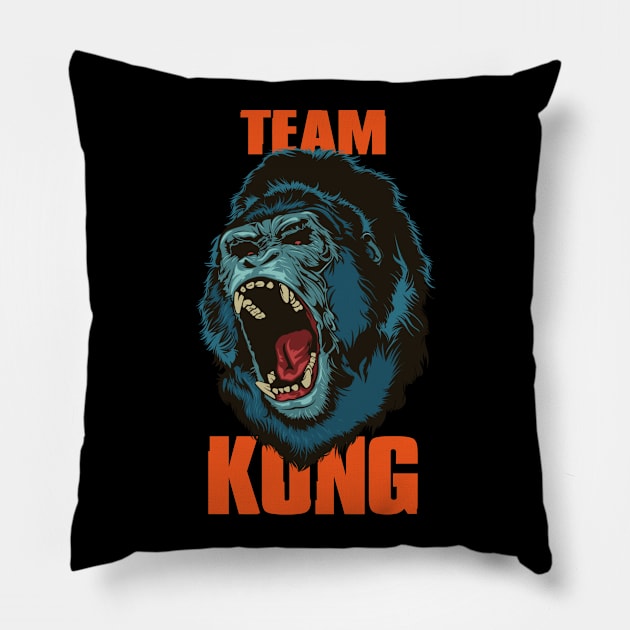 Godzilla vs Kong - Official Team Kong Neon Pillow by Pannolinno