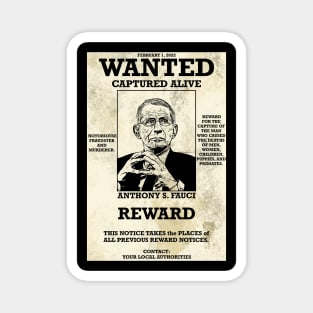 Wanted Poster - Anthony Fauci Magnet