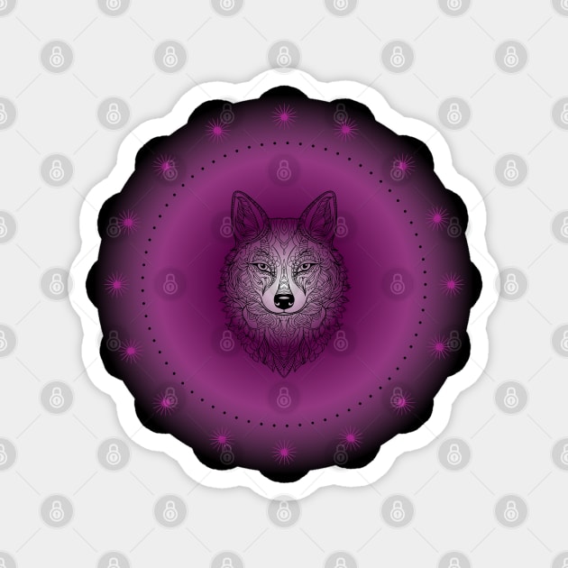 Wolf's Wisdom, Spirit Animal. Totem, Meditative. Magnet by Anahata Realm