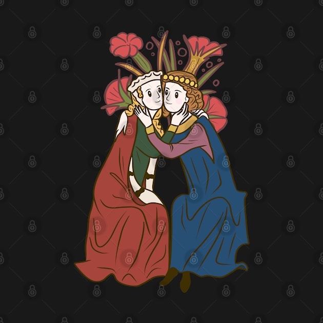 Cute Medieval Couple Illustration by MariOyama