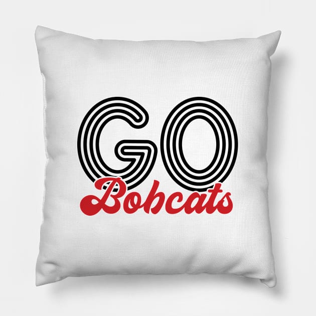 Go Bobcats - Football Pillow by Zedeldesign