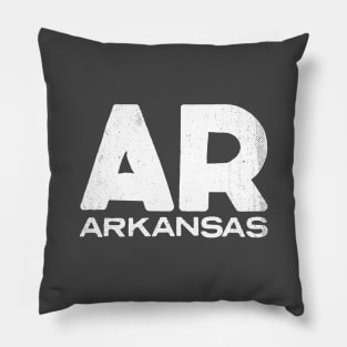 AR Arkansas State Vintage Typography Pillow