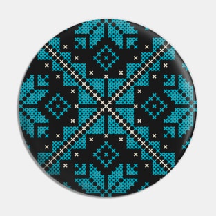 Palestinian Jordanian Traditional Tatreez Cross Stitch Embroidery Art Pattern #12-trz Pin