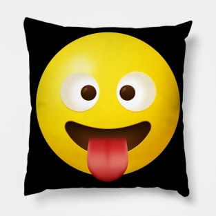 Crazy face emoji Pillow