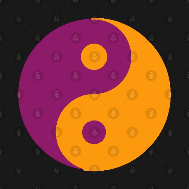 Yin Yang in purple and orange by NovaOven