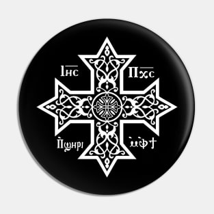 Coptic Orthodox Cross with Jesus Christ the Son of God Pin