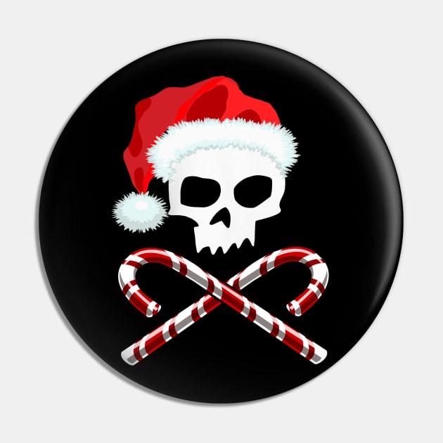 Santa Skull & Candy Canes Pin by SoCalErich