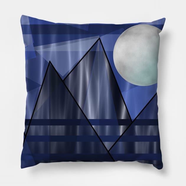 MOON Over the Mountains Pillow by SartorisArt1