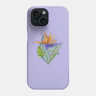 Bird of Paradise Watercolor Phone Case