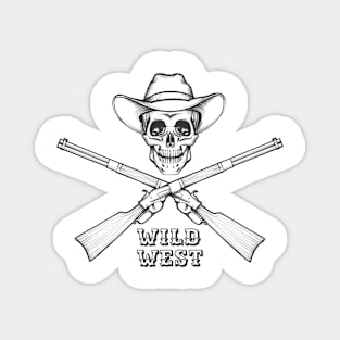 The Skull with rifles Magnet