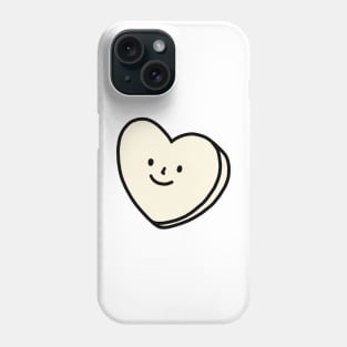 Ivory Heart with Face | Quirky Heart Phone Case