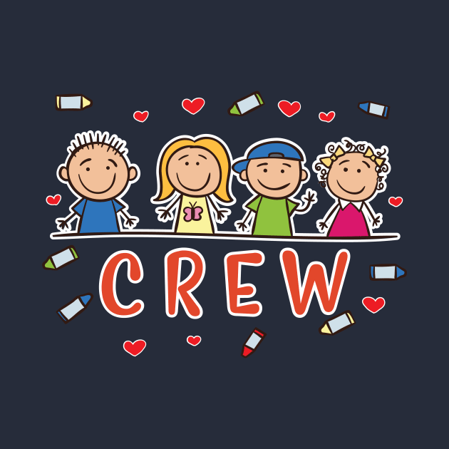 Kinder Crew Kids Friends Pre-K School Preschool Team by Shirtbubble