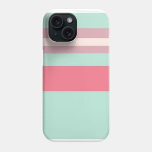 An outstanding medley of Pale Chestnut, Light Blue Grey, Very Light Pink and Carnation stripes. Phone Case