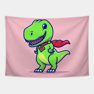 Cute Tyrannosaurus Super Cartoon Tapestry