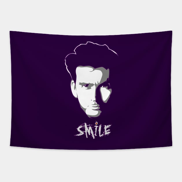 Kilgrave: Smile (white on dark colors) Tapestry by rednessdesign