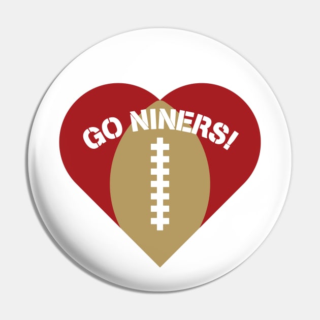 Heart Shaped San Francisco 49ers Pin by Rad Love