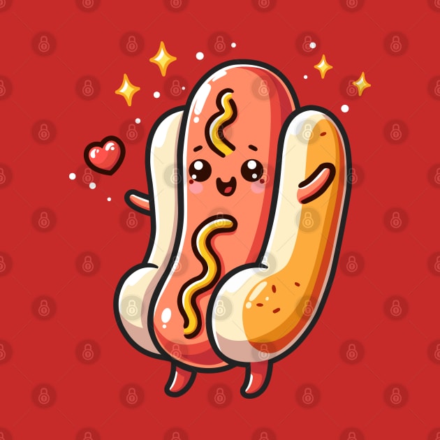 Cute Hotdog Happy by Arief Uchiha