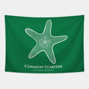 Common Starfish with Common and Latin Names - ocean design Tapestry