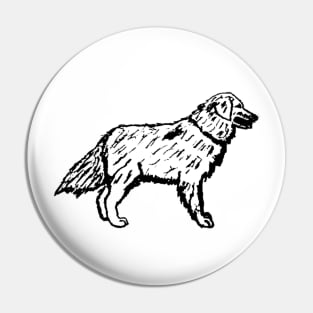 Golden Retriever Sketch Pin