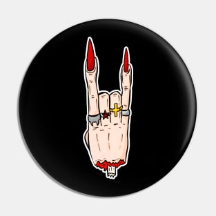 Goth FIngers - Evil Snail Sign Pin