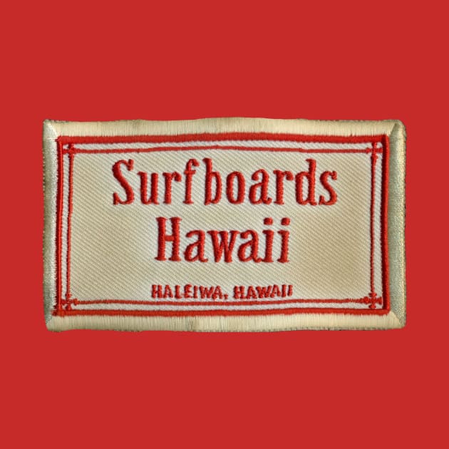 Vintage Surfboards Hawaii Patch by HaleiwaNorthShoreSign