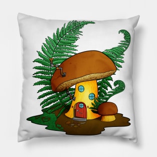 Mushroom House Pillow