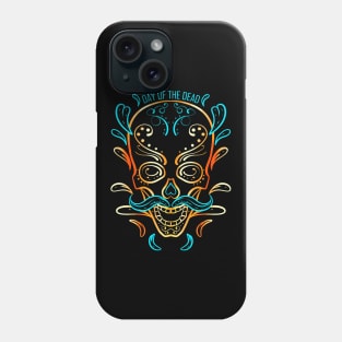 Stylized Painting Of A Sugar Skull For Day Of The Dead Phone Case