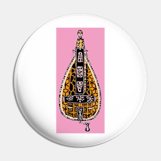 Hurdy-Gurdy with pink background Pin